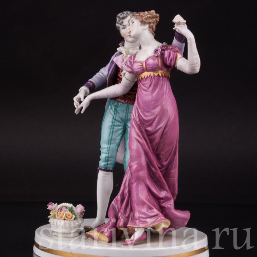 Фарфоровая композиция Танцующая пара, Dressel, Kister & Co, Германия, 1900 гг.