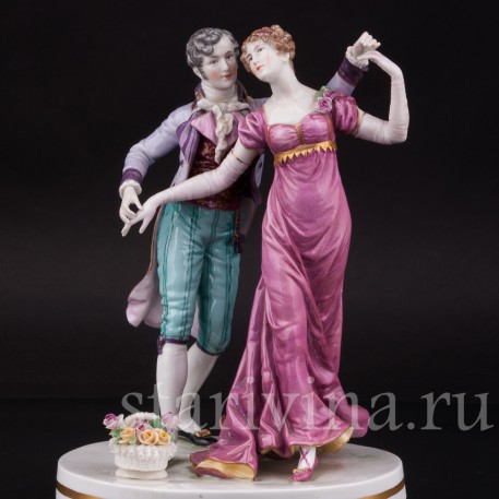 Фарфоровая композиция Танцующая пара, Dressel, Kister & Co, Германия, 1900 гг.