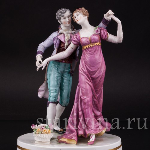 Фарфоровая композиция Танцующая пара, Dressel, Kister & Co, Германия, 1900 гг.
