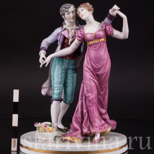 Фарфоровая композиция Танцующая пара, Dressel, Kister & Co, Германия, 1900 гг.