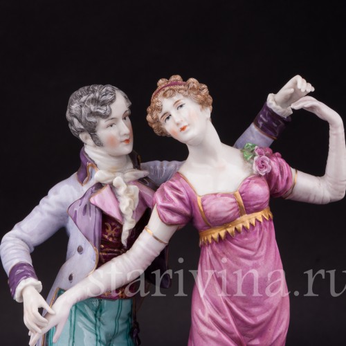 Фарфоровая композиция Танцующая пара, Dressel, Kister & Co, Германия, 1900 гг.