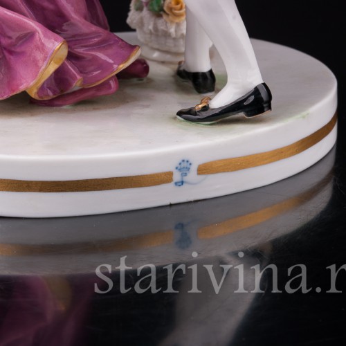 Фарфоровая композиция Танцующая пара, Dressel, Kister & Co, Германия, 1900 гг.