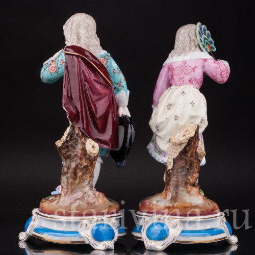 Фарфоровые статуэтки Пара в старинных костюмах, Wallendorf, Германия, 19 в.
