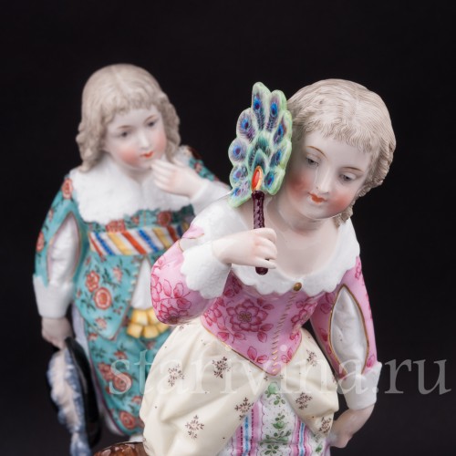 Фарфоровые статуэтки Пара в старинных костюмах, Wallendorf, Германия, 19 в.