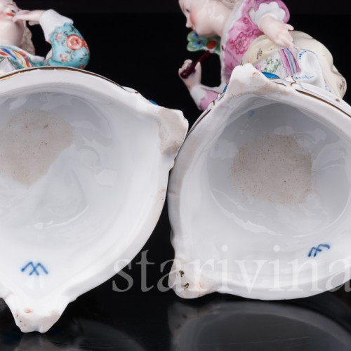 Фарфоровые статуэтки Пара в старинных костюмах, Wallendorf, Германия, 19 в.