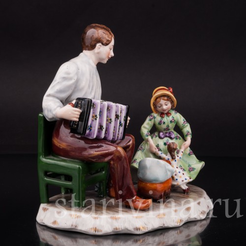 Фарфоровая композиция Веселое настроение, Ackermann & Fritze, Германия, перв. пол. 20 в.