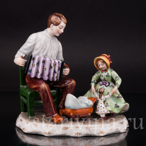 Фарфоровая композиция Веселое настроение, Ackermann & Fritze, Германия, перв. пол. 20 в.