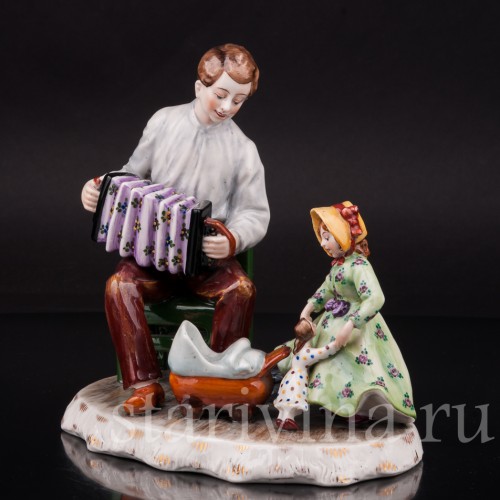 Фарфоровая композиция Веселое настроение, Ackermann & Fritze, Германия, перв. пол. 20 в.