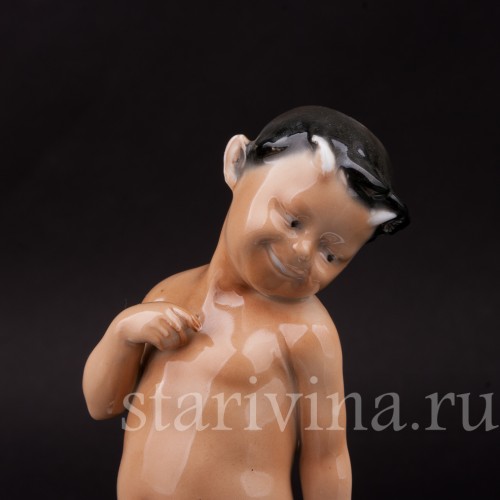 Фигурка из фарфора Фавн, ворона и белка, Goebel, Германия, 1935-49 гг.