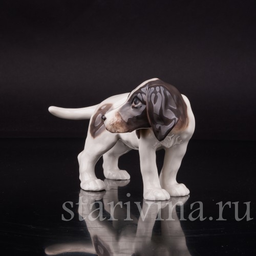 Статуэтка собаки из фарфора Щенок, Rorstrand, Швеция, пер. пол. 20 в.