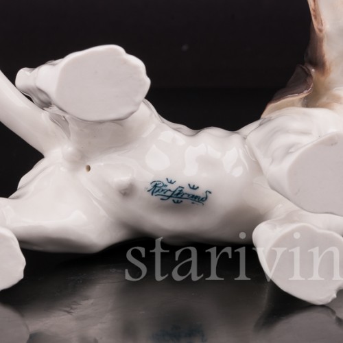 Статуэтка собаки из фарфора Щенок, Rorstrand, Швеция, пер. пол. 20 в.