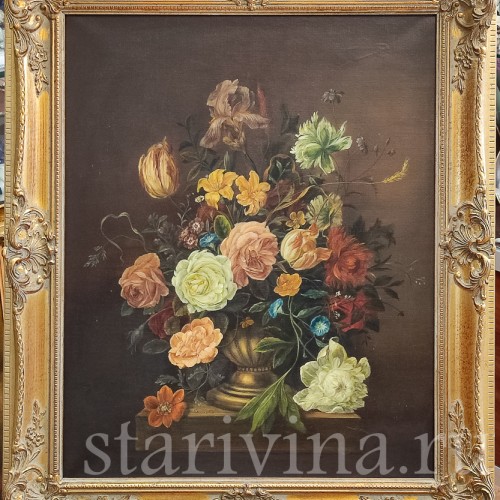 Картина маслом на холсте Натюрморт в голландском стиле, Германия, сер. 20 в.