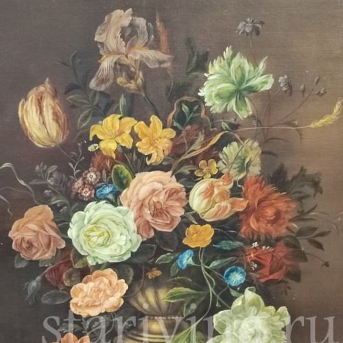 Картина маслом на холсте Натюрморт в голландском стиле, Германия, сер. 20 в.