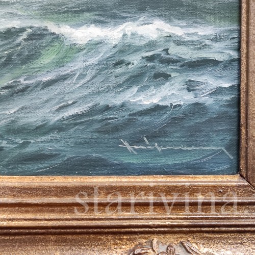 Картина маслом на холсте На море, Германия, 20 в.