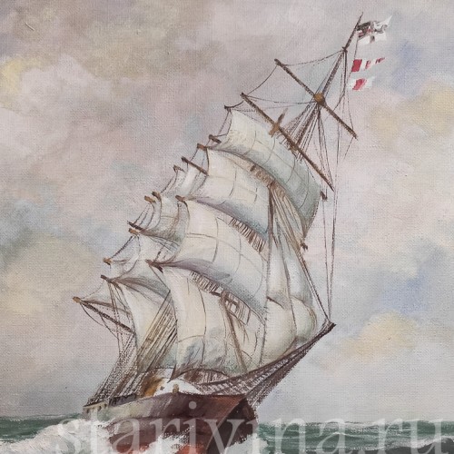 Картина маслом на холсте На море, Германия, 20 в.