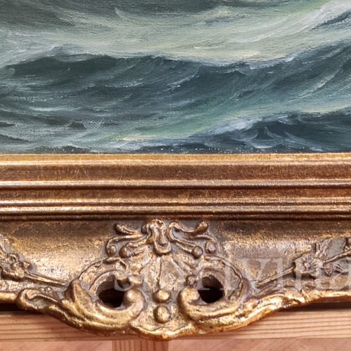 Картина маслом на холсте На море, Германия, 20 в.