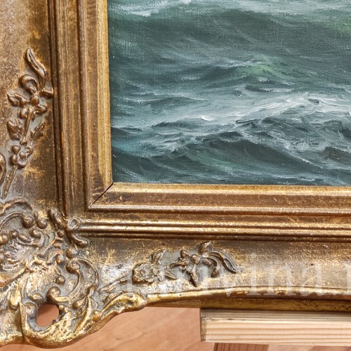 Картина маслом на холсте На море, Германия, 20 в.