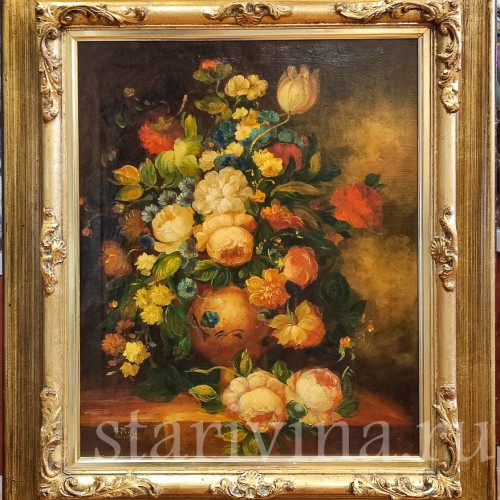 Картина маслом Натюрморт в голландском стиле, Германия, сер. 20 в.