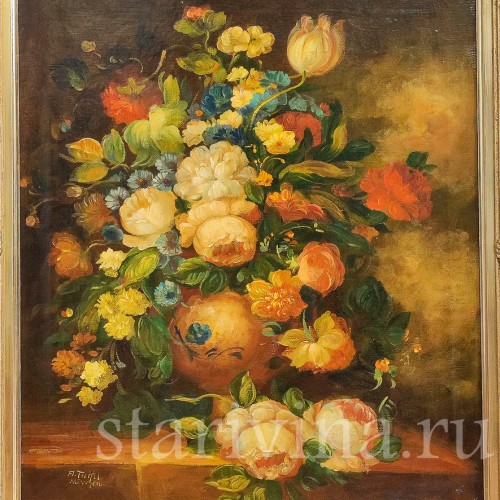 Картина маслом Натюрморт в голландском стиле, Германия, сер. 20 в.