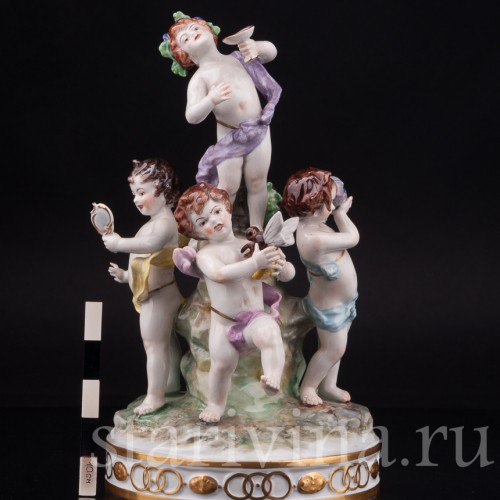 Композиция из фарфора Аллегория пяти чувств, Volkstedt, Германия, вт. пол. 20 века.