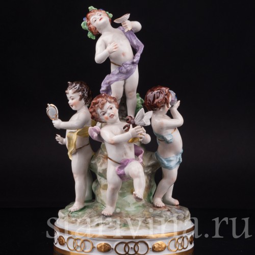 Композиция из фарфора Аллегория пяти чувств, Volkstedt, Германия, вт. пол. 20 века.