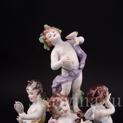 Композиция из фарфора Аллегория пяти чувств, Volkstedt, Германия, вт. пол. 20 века.