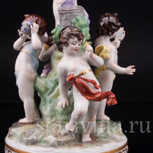 Композиция из фарфора Аллегория пяти чувств, Volkstedt, Германия, вт. пол. 20 века.