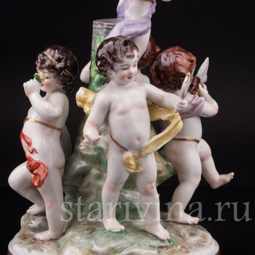 Композиция из фарфора Аллегория пяти чувств, Volkstedt, Германия, вт. пол. 20 века.