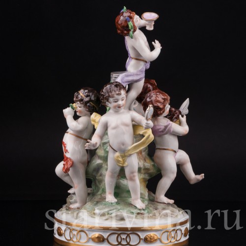 Композиция из фарфора Аллегория пяти чувств, Volkstedt, Германия, вт. пол. 20 века.