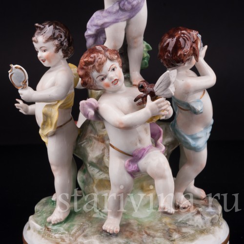 Композиция из фарфора Аллегория пяти чувств, Volkstedt, Германия, вт. пол. 20 века.