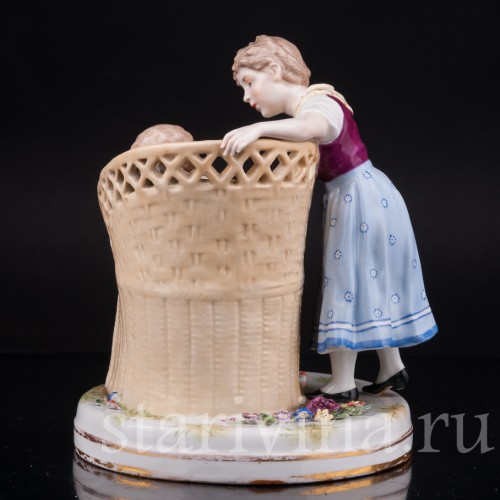 Фарфоровая статуэтка Наигрался, Von Schierholz, Германия, 1907-27 гг.