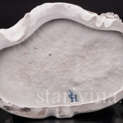 Фарфоровая композиция Шахматная партия, кружевная, Volkstedt, Германия, до 1935 г.