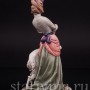 Фарфоровая статуэтка Девушка с борзой, Bruno Merli, Италия, сер. 20 в.