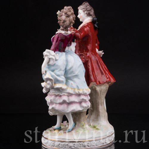 Фарфоровая статуэтка Пара на балу, Volkstedt, Германия, 1899-1909 гг.