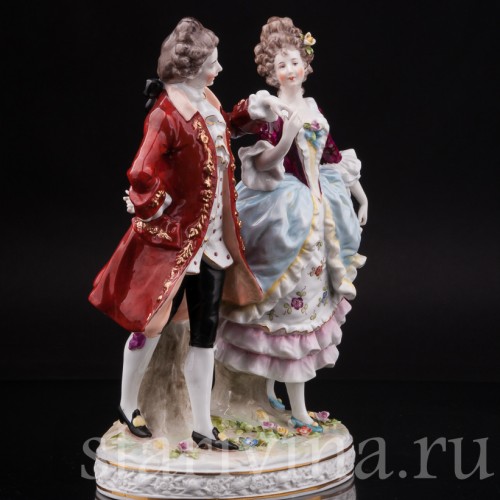 Фарфоровая статуэтка Пара на балу, Volkstedt, Германия, 1899-1909 гг.
