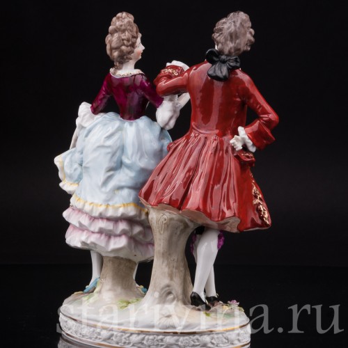 Фарфоровая статуэтка Пара на балу, Volkstedt, Германия, 1899-1909 гг.