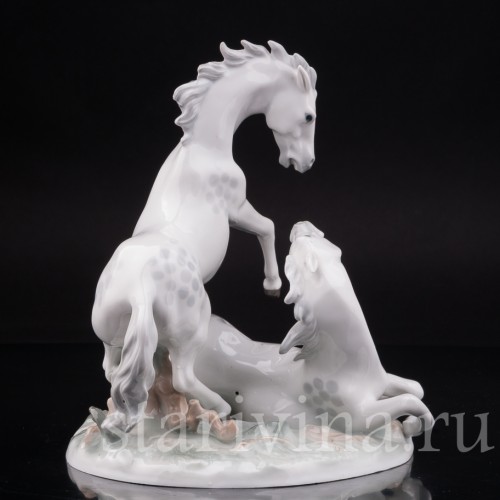 Композиция из фарфора Играющие лошади, Grafenthal, Германия, 1972-90 гг.