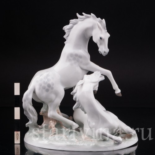 Композиция из фарфора Играющие лошади, Grafenthal, Германия, 1972-90 гг.