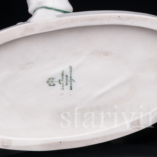 Фарфоровая статуэтка собак Два бульдога, Karl Ens, Германия, 1920 -30 гг.