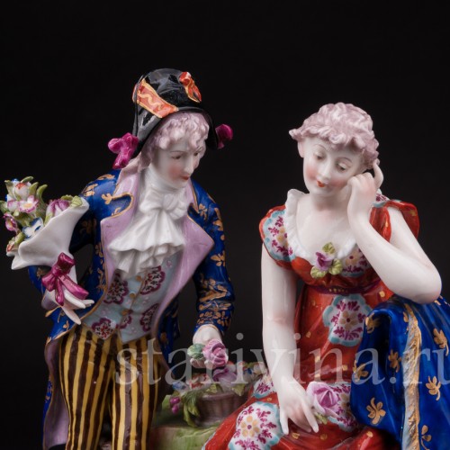 Фарфоровая статуэтка Свидание, Richard Eckert & Co, Германия, 1906-1908 гг.