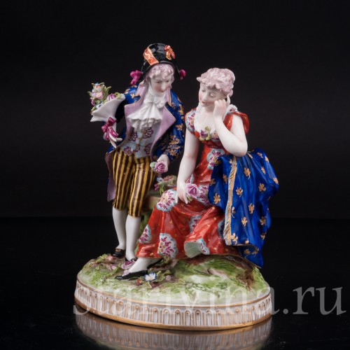 Фарфоровая статуэтка Свидание, Richard Eckert & Co, Германия, 1906-1908 гг.