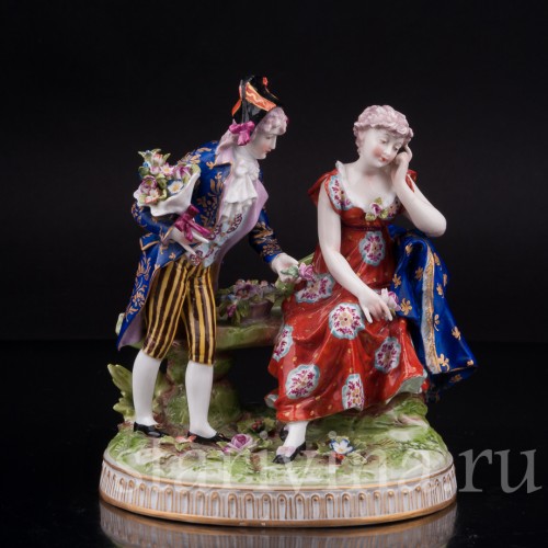 Фарфоровая статуэтка Свидание, Richard Eckert & Co, Германия, 1906-1908 гг.