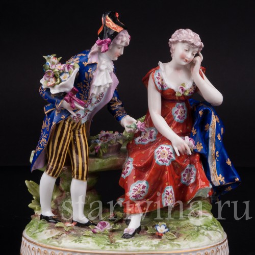 Фарфоровая статуэтка Свидание, Richard Eckert & Co, Германия, 1906-1908 гг.