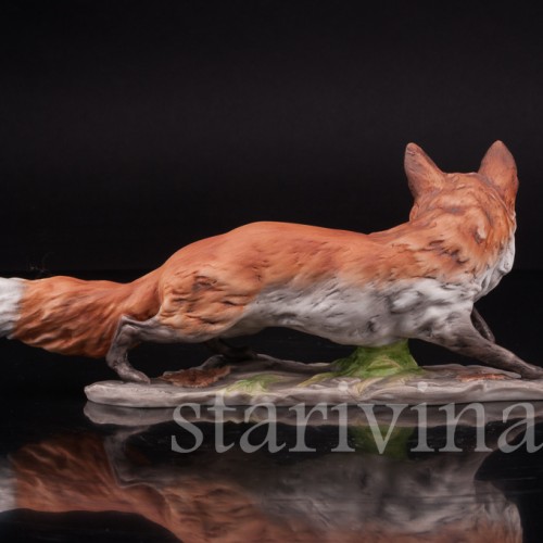 Фарфоровая статуэтка Крадущаяся лиса, Alka Kaiser, Германия, до 1991 года.