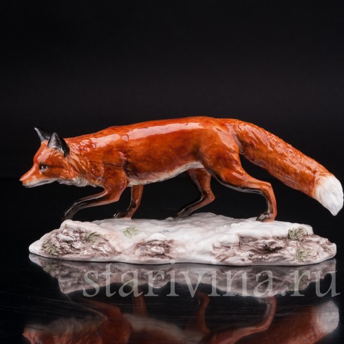 Фарфоровая статуэтка Крадущаяся лиса, Royale Stratford, Англия, кон. 20 в.