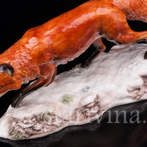 Фарфоровая статуэтка Крадущаяся лиса, Royale Stratford, Англия, кон. 20 в.