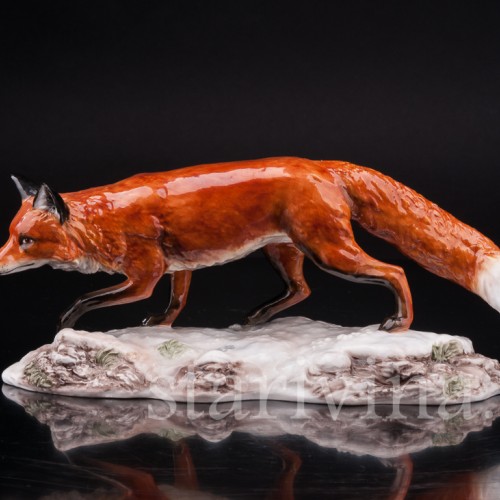 Фарфоровая статуэтка Крадущаяся лиса, Royale Stratford, Англия, кон. 20 в.