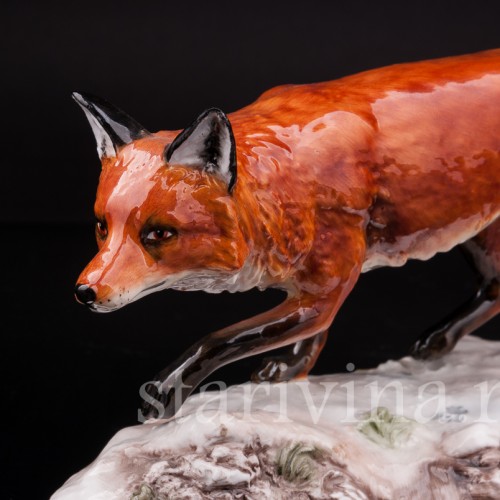 Фарфоровая статуэтка Крадущаяся лиса, Royale Stratford, Англия, кон. 20 в.