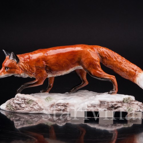 Фарфоровая статуэтка Крадущаяся лиса, Royale Stratford, Англия, кон. 20 в.