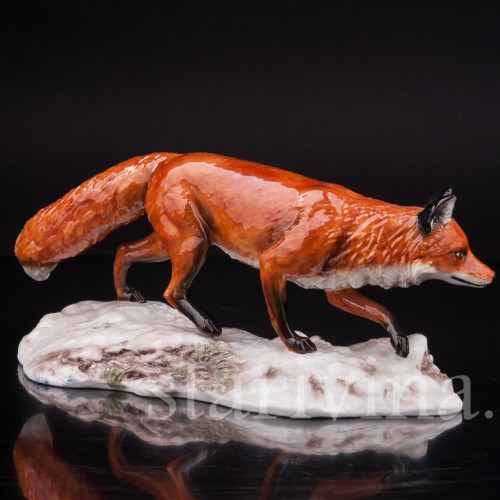 Фарфоровая статуэтка Крадущаяся лиса, Royale Stratford, Англия, кон. 20 в.